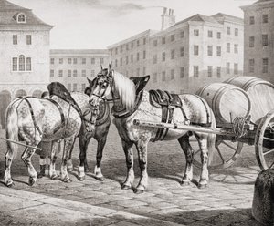 Anglické farmářské koně, 1823 od French School
