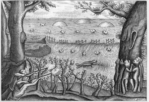 Rytina z roku 1738 v „Dobrodružství Clauda Lebeaua“ (Sr c Le Beau) 1738. od French School