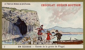 Vstup do Fingalovy jeskyně; Skotsko (chromolitho) od French School