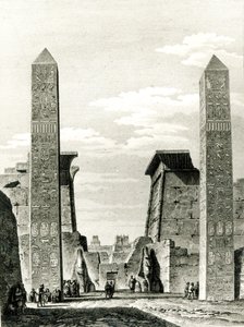 Vchod do Luxorského chrámu z Voyage dans la Basse et dans la Haute-Egypt od Dominique Vivant Denon (1747-1825) 1802 od French School