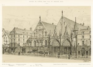 Vchod do Hotel-Dieu rue du Marche Palu, 1590