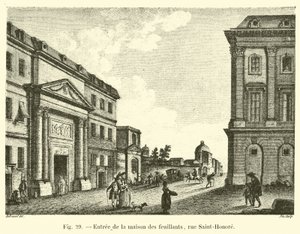 Vchod do domu feuillantů, rue Saint-Honore od French School