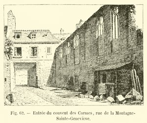 Vchod do karmelitánského kláštera, rue de la Montagne-Sainte-Genevieve od French School