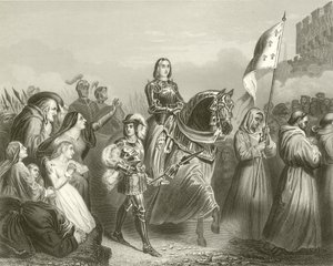 Vstup Johanky z Arku do Orleansu, 1429 od French School