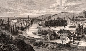 Epinal - Lorraine - rytina v „La France illustrée: geografie, historie, statistická správa“ od V.A. Malt-Brown. 1884 od French School