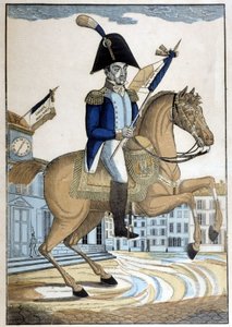 Jezdecký portrét generála Lafayetta, vrchního velitele Národní gardy Francie od French School