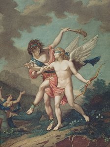 Eros vedený Madness, vyrytý Godefroyem od French School