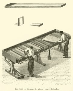 Cínování sklenic, náboj Rabache (rytí) od French School