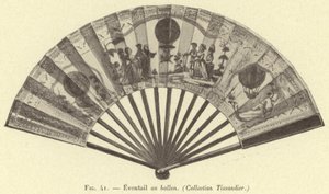 Eventail au ballon, (kolekce Tissandier) od French School