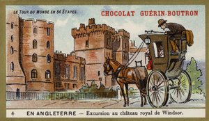 Exkurze do královského hradu Windsor, Anglie (chromolitho) od French School