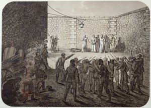 Poprava rukojmích během komuny, 1871 od French School