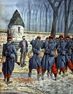 Poprava německého špiona francouzskými vojáky od French School