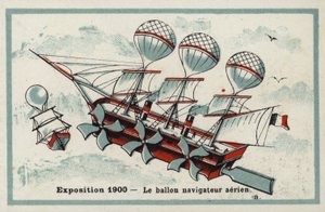 Expozice 1900 - vzducholoď od French School