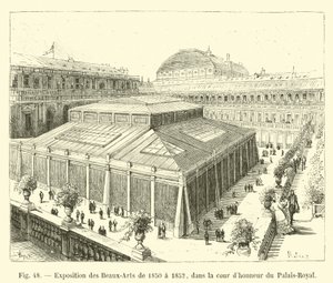 Výstava výtvarných umění od roku 1850 do roku 1852, na nádvoří Palais-Royal od French School