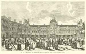 Výstava produktů francouzského průmyslu, na nádvoří Louvru, 1801 od French School