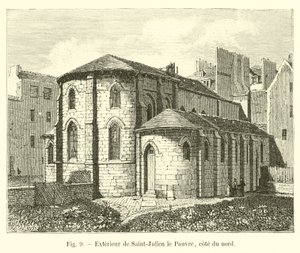 Exteriér Saint-Julien le Pauvre, severní pobřeží od French School