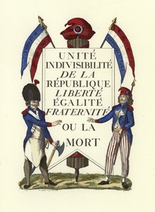 Faksimile republikánského plakátu, Francouzská revoluce od French School