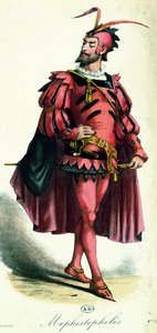 Maškarní kostým pro Mefistofela, z LArt du Travestissement od Leona Saluta, 1885 od French School