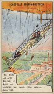 Smrtelná nehoda aeronautů Bradsky a Morin, Paříž od French School