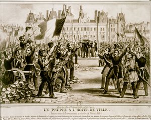 Únorová revoluce 1848 (litografie) od French School