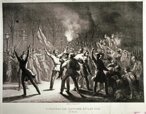 Únorová revoluce 1848 (litografie) od French School