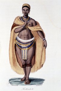 Hotentotská žena (Venus Hottentote) v tradičním kroji - v „Bibliotheque Universelle des Voyages““ od Alberta Montémonta, ed. Armand Aubrée od French School