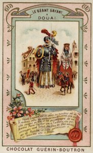 Festival obra Gayant, Douai, Francie (chromolitho) od French School