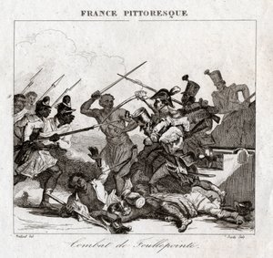 Bojujte na Madagaskaru. (rytina, cca 1850) od French School