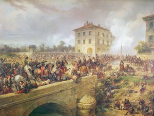 Boje u mostu Boffalora během bitvy u Magenty, 4. června 1859, kolem roku 1859