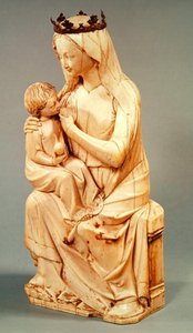 Soška Panny kojící nemluvně Krista z Lisieux od French School