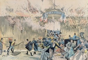Požár na Bazar de la Charite, 4. května 1897, z Le Pelerin, 1897 od French School