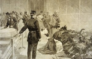 Požár na Bazar de la Charite v Paříži 4. května 1897: po katastrofě rodiny identifikující oběti v Palais de l’Industrie od French School