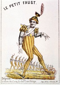 Florimond Roger dit Hervé (1825 - 1892): „Malý Faust“, obálka programu. Paříž, Knihovna opery. od French School
