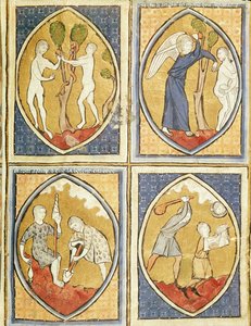 Fol.93r Příběh Adama a Evy, z Image du Monde od French School