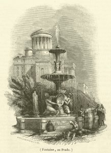Fontaine, au Prado (rytina) od French School