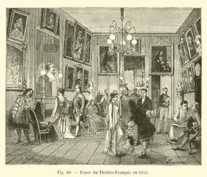 Foyer divadla-Francais v roce 1855 od French School