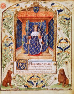 Fr 2705 f.C Frontispis k soupisu pokladu patřícího Karlu V. z Francie, 1379 od French School