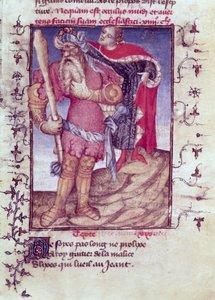 Fr 606 f.11 Odysseus propichující Kyklopovo oko, z Epitre dOthea, od mistra Epitre, kolem 1406 od French School
