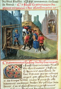 Fr 6465 f.165v Hugues Capet, vévoda z Francie a biskup Asselin od French School