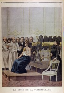 Francisque Crotte Léčba pacienta s tuberkulózou pomocí elektřiny, z Le Petit Journal, 1901 od French School