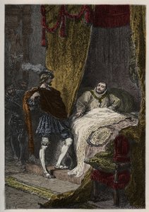 Francois 1er (1494-1547) ráno překvapuje Jindřicha VIII. (1491-1547) v Camp du Drap d