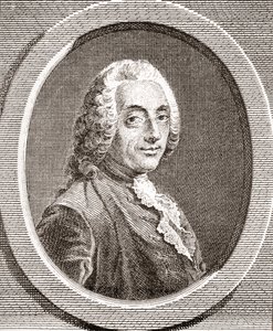 François-Augustin de Paradis de Moncrif, 1687-1770. Francouzský spisovatel a básník. Z Les Heures Libres vydané v roce 1908. od French School