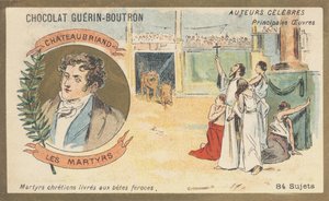 François-Rene, vikomt z Chateaubriand (1768-1848), francouzský spisovatel a politik, autor „Les Martyrs“ (1809) od French School