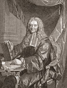François Chicoyneau, 1672 - 1752. Francouzský lékař a hlavní lékař krále Ludvíka XV. Z knihy Les Heures Libres vydané v roce 1908. od French School