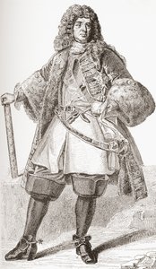 François de Neufville, 2. vévoda z Villeroy, 1644 1730. Francouzský voják. Z Les Heures Libres vydané v roce 1908. od French School