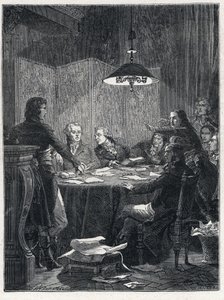 Francouzská revoluce: Zasedání Výboru veřejné spásy, revoluční vlády zřízené Národním shromážděním v roce 1793. od French School