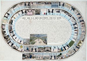 Francouzská revoluce: husí hra na konci 18. století s hlavními etapami revoluce od French School