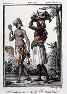 Francouzské kolonie: bělidla od Martiniku po Západní Indii. Rytina z roku 1805. Chartres, Museum of Fine Arts od French School