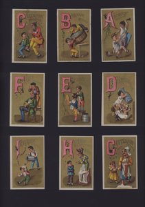 Francouzská komiksová abeceda (barevné litho) od French School