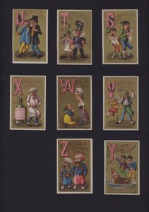 Francouzská komiksová abeceda (barevné litho) od French School